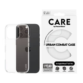 Kryt na mobil PanzerGlass CARE Urban Combat na Apple Iphone 16 Pro průhledná
