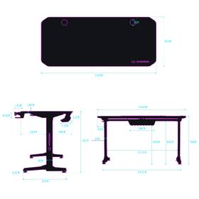 Herní stůl ULTRADESK FRAG V3 černá barva
