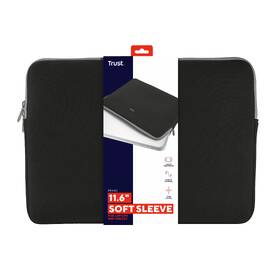 Pouzdro na notebook Trust Primo Soft Sleeve na 11.6" černá barva
