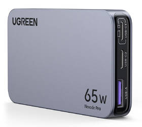 Nabíječka do sítě UGREEN 65W GaN Tech Ultra-Slim stříbrná barva
