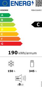 Chladnička s mrazničkou Hisense RB645N4BIC nerez
