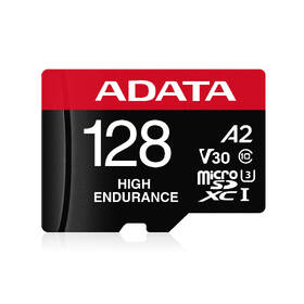 Paměťová karta ADATA High Endurance Micro SDXC 128GB UHS-I (100R/85W) + adaptér 
