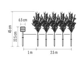 LED dekorace EMOS větvičky, 50 LED, teplá bílá 
