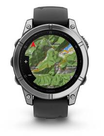 Chytré hodinky Garmin fenix E 47 mm - Stainless Steel / Graphite Silicone Band + Topo Czech PRO voucher 
