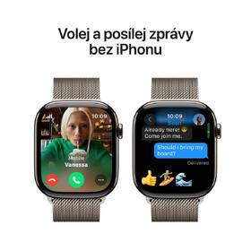 Chytré hodinky Apple GPS + Cellular 42mm pouzdro z přírodního titanu - přírodní milánský tah 
