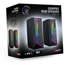 Reproduktory C-Tech SPK-17, 2.0, RGB černá barva
