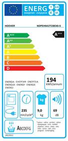 Sušička prádla Hoover NDPEH9A3TCBEXS-S bílá barva
