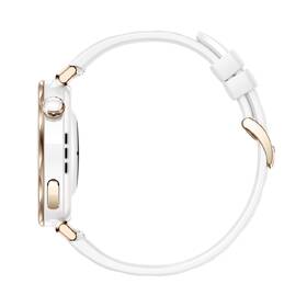 Chytré hodinky Huawei Watch GT 5 Pro 42 mm - White + White Fluoroelastomer Strap 
