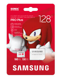 Paměťová karta Samsung 128GB UHS-I U3 (180R/130W) Sonic the Hedgehog™+ SD adaptér bílá barva
