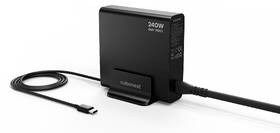 Nabíječka do sítě CubeNest S6D0, 4xUSB-C, 2xUSB-A, PD, GaN, 240 W černá barva
