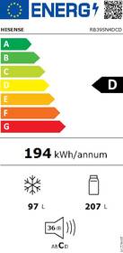 Chladnička s mrazničkou Hisense RB395N4DCD nerez
