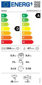 Pračka se sušičkou Hoover H5DPB585AMBC/1-S bílá barva
