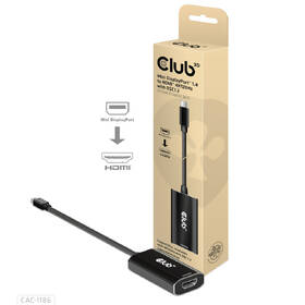 Redukce Club3D mini DisplayPort 1.4/HDMI (M/F) černá barva
