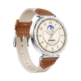 Chytré hodinky Huawei Watch GT 5 41 mm - Silver + Brown Woven Strap 
