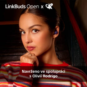 Sluchátka Sony LinkBuds Open Olivia Rodrigo Edition fialová barva
