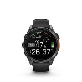 Chytré hodinky Garmin fenix 8 47 mm AMOLED - Slate Gray / Black Silicone Band 
