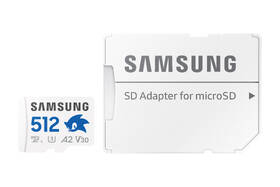 Paměťová karta Samsung 512GB UHS-I U3 (180R/130W) Sonic the Hedgehog™ + SD adaptér bílá barva
