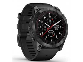 Chytré hodinky Garmin fenix 7X Pro Sapphire Solar - Titan Carbon Grey / Black Silicone Band 
