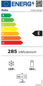 Americká lednice Amica FY5079.3DFXBI nerez
