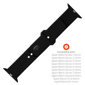 Řemínek FIXED Silicone Sporty Strap na Apple Watch Ultra 49mm černá barva
