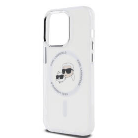 Kryt na mobil Karl Lagerfeld K&CH Heads Metal Frame na Apple iPhone 13 Pro, MagSafe průhledná
