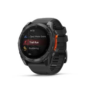 Chytré hodinky Garmin fenix 8 51 mm AMOLED - Slate Gray / Black Silicone Band + Topo Czech PRO voucher 
