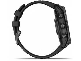 Chytré hodinky Garmin fenix 7X Pro Sapphire Solar - Titan Carbon Grey / Black Silicone Band 
