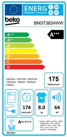 Sušička prádla Beko BM3T3824WW bílá barva
