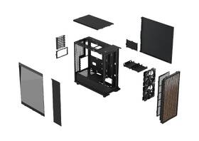 Case FRACTAL DESIGN Charcoal Black Tempered Glass Light Tint černá barva
