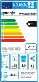 Sušička prádla Gorenje DPNE82/GNLWIFI bílá barva
