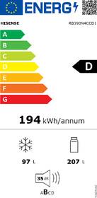 Chladnička s mrazničkou Hisense RB390N4CCD1 nerez
