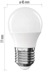 Žárovka LED EMOS Classic Mini Globe, 6,5 W, 806lm, E27, neutrální bílá 
