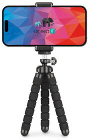 Držák na mobil Connect IT Mini Tripod set černá barva
