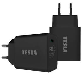 Nabíječka do sítě Tesla Power Charger T100, USB-C PD 3.0, 20 W černá barva
