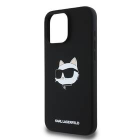 Kryt na mobil Karl Lagerfeld Choupette Head na Apple Iphone 16 Pro, MagSafe černá barva
