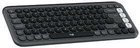 Klávesnice Logitech POP ICON, US layout šedá barva
