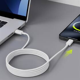 Kabel Allity AUC-03, 100W, USB-C/USB-C, 2m bílá barva
