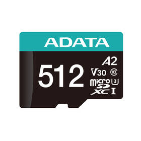 Paměťová karta ADATA MicroSDXC 512GB UHS-I (100R/80W) + adaptér 
