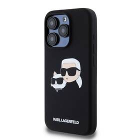 Kryt na mobil Karl Lagerfeld Double Heads, MagSafe na Apple iPhone 15 Pro Black černá barva
