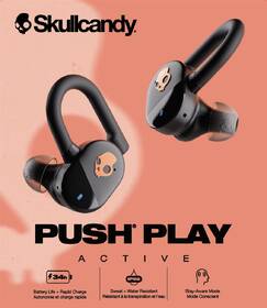 Sluchátka Skullcandy PUSH PLAY ACTIVE, TWS černá barva
