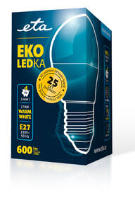 Žárovka LED ETA EKO LEDka mini globe 7W, E27, teplá bílá 
