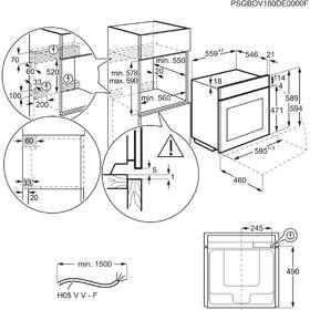 Trouba AEG BPE742380B černá barva
