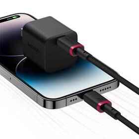 Kabel Baseus Dura USB-C/Lightning, 20W, 1m černá barva
