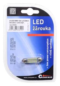 Autožárovka Compass 33819 27 SMD LED 12V suf. SV8.5 
