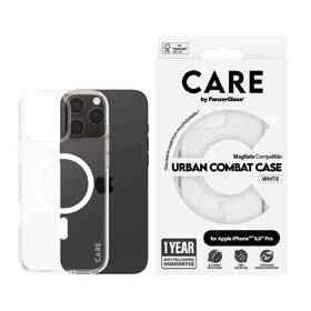 Kryt na mobil PanzerGlass CARE Urban Combat na Apple Iphone 16 Pro Max, MagSafe bílá barva
