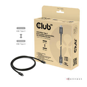 Kabel Club3D USB-C/USB-C, 1,2m černá barva
