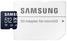 Paměťová karta Samsung 512GB UHS-I U3 (200R/130W) + SD adaptér 
