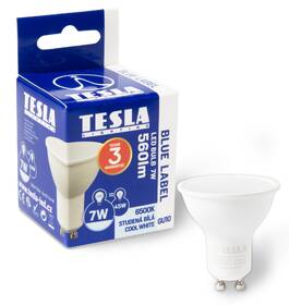 Žárovka LED Tesla GU10, 7W, studená bílá 
