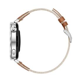 Chytré hodinky Huawei Watch GT 5 41 mm - Silver + Brown Woven Strap 
