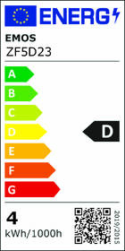 Žárovka LED EMOS Filament A60, 3,4 W, E27, neutrální bílá 
